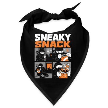 Sneaky Snack – Ninja auf geheimer Snack-Mission - Bandana - Schwarz - Vorne