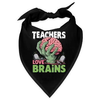Lehrer lieben Brains Funny Halloween Teaching Gift - Bandana - Schwarz - Vorne