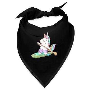 Stand up Paddler Stand up Paddling unicorn einhorn - Bandana - Schwarz - Vorne