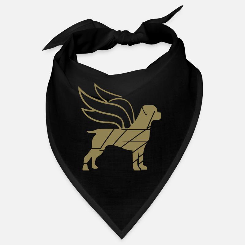 Rottweiler Ange avec Ailes Silhouette Bandana