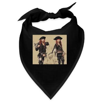 Zwei Piraten - Bandana - Schwarz - Vorne
