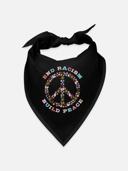 Rassismus beenden, Frieden schaffen - Bandana - Schwarz