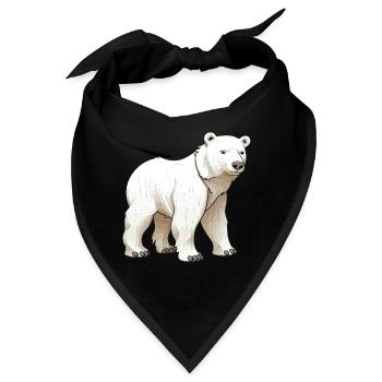 Eisbär Tier Polar bär - Bandana - Schwarz - Vorne