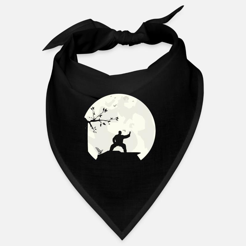 Tai Chi Shadow Boxing Full Moon Moon Silhouette Bandana
