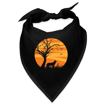Harzer Fuchs Sonnenaufgang Halloween - Bandana - Schwarz - Vorne