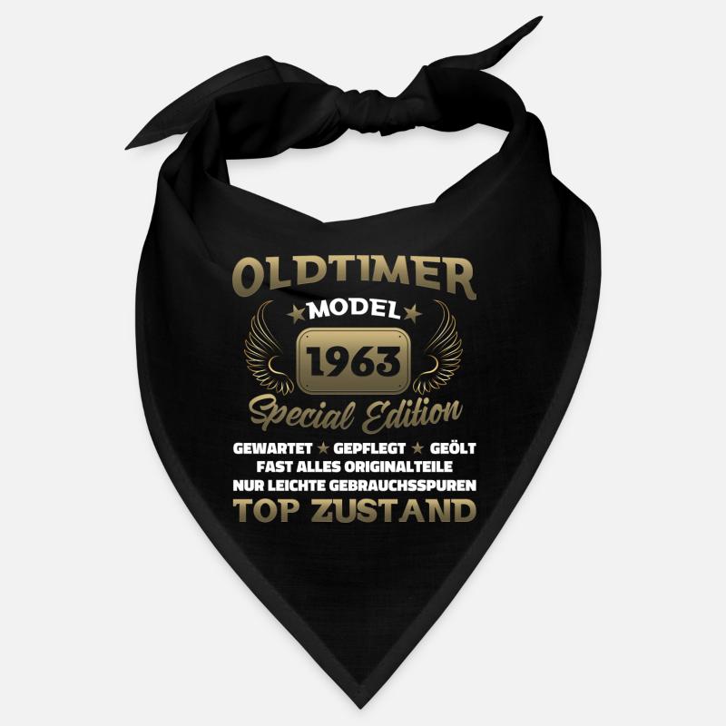 Oldtimer Model 1963 Birthday Funny Saying Bandana