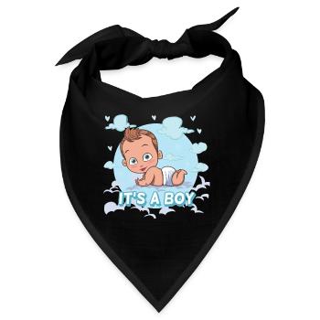 Es ist ein Junge - Bandana - Schwarz - Vorne
