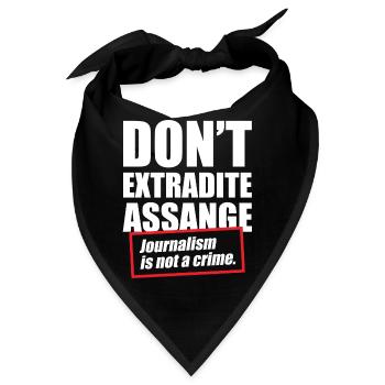 Extradite Assange Journalismus ist kein Verbrechen - Bandana - Schwarz - Vorne