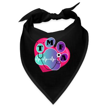 TMFA Tierheiler Tierarztpraxis Tiermedizin - Bandana - Schwarz - Vorne