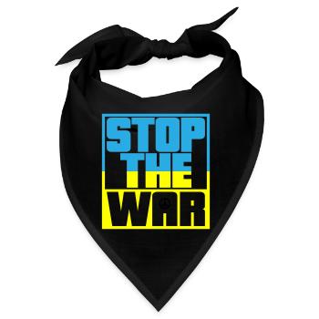 Farben änderbar | Stop the War | Kein Krieg - Bandana - Schwarz - Vorne