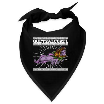 Quetzalcoatl Axolotl Mexiko Azteken Gottheit - Bandana - Schwarz - Vorne