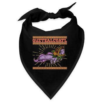 Quetzalcoatl Axolotl Mexiko Azteken Gottheit - Bandana - Schwarz - Vorne