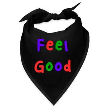 GLÜCKLICH. KOSTENLOS. FREIHEIT. WOHLFAHRT. ZEN. MEDITATION. - Bandana - Schwarz - Vorne