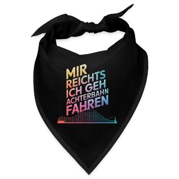 Achterbahn Freizeitpark Roller Coaster - Bandana - Schwarz - Vorne