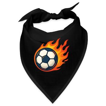 Feuerball Fußball Flamme - Bandana - Schwarz - Vorne