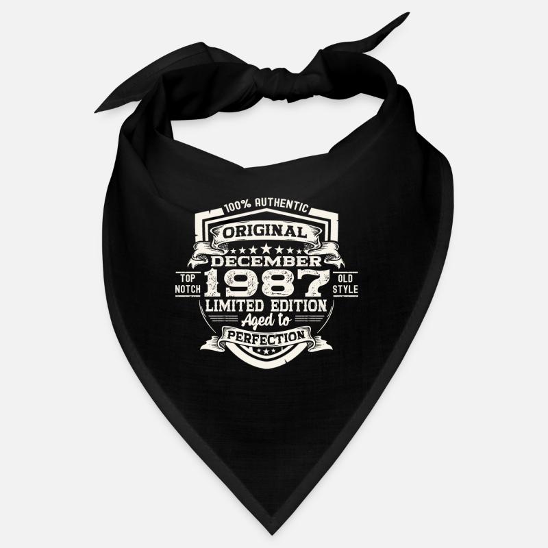 Original Décembre 1987 Cadeau du 35e anniversaire Bandana