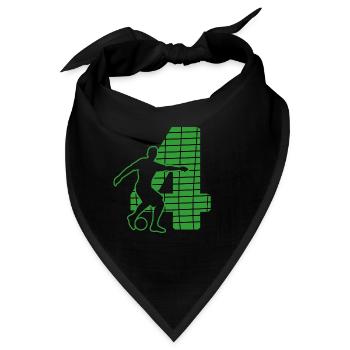 Fußball soccer sport Fußballer Fußballplatz NR.4 - Bandana - Schwarz - Vorne