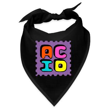 ACID LSD Briefmarke - Bandana - Schwarz - Vorne
