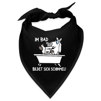 Im Bad bildet sich Schimmel - Bandana - Schwarz - Vorne