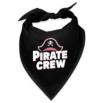 Pirat Piraten Fasching Halloween - Bandana - Schwarz - Vorne