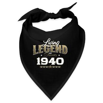 85. Geburtstag Legendär seit Januar Jahrgang 1940 - Bandana - Schwarz - Vorne