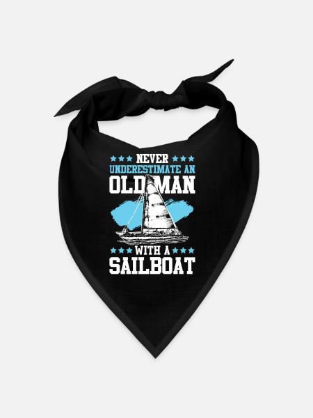 sailing old man - Bandana - black