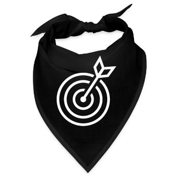 Zielscheibe mit Pfeil - Bandana - Schwarz - Vorne