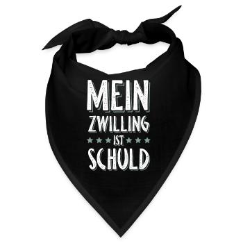 Zwillinge Witzig Geschwister - Bandana - Schwarz - Vorne
