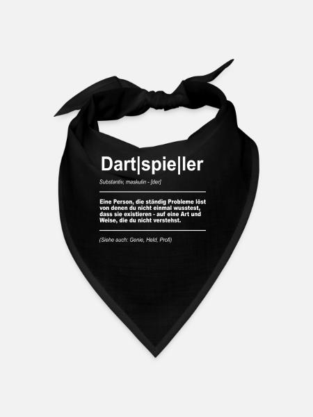 Dart Dartspieler Dartpfeile lustig Hobby Darten - Bandana - Schwarz