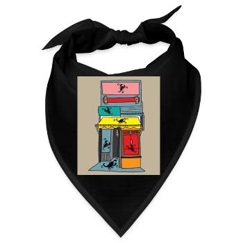 Skorpione Retro Umgebung Sternzeichen - Bandana - Schwarz - Vorne