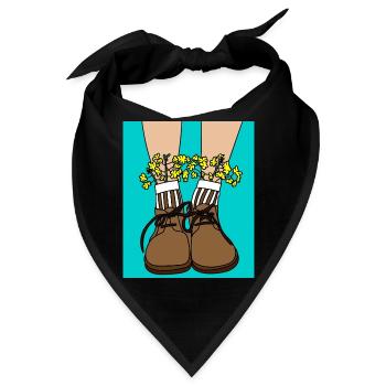 Schuhe als Blumentopf für Pflanzen - Bandana - Schwarz - Vorne