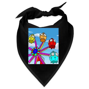 Kirmes Vergügungspark Freizeitpark - Bandana - Schwarz - Vorne