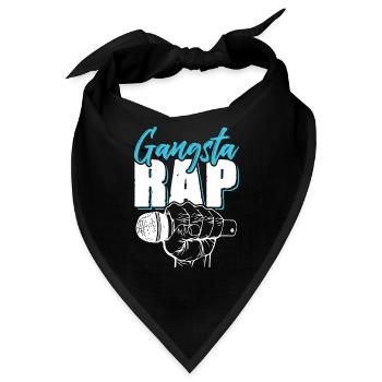 Gangsta Rap - Bandana - Schwarz - Vorne