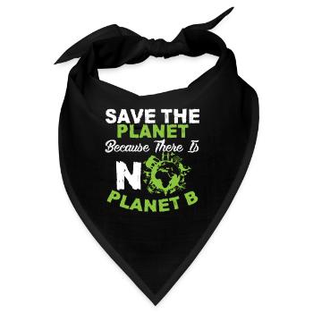 umweltschutz planet b - Bandana - Schwarz - Vorne