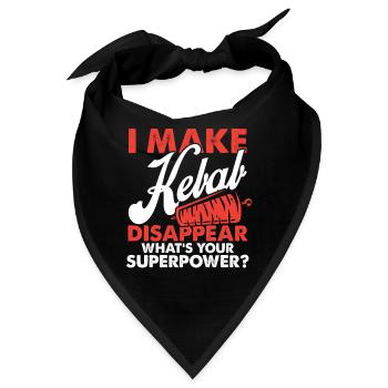 döner kebab - Bandana - Schwarz - Vorne