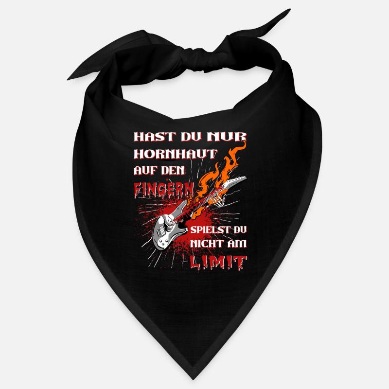Metal Powerchord with devil's greeting burning guitar Bandana