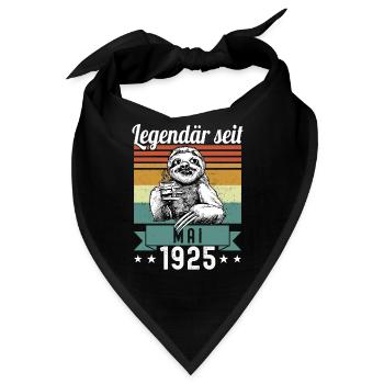 Faultier Legendär seit Mai 1925 Geburtstag - Bandana - Schwarz - Vorne