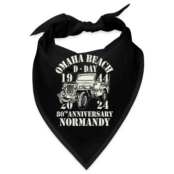 Omaha Beach D-Day1944-2024 80-jähriges Jubiläum - Bandana - Schwarz - Vorne