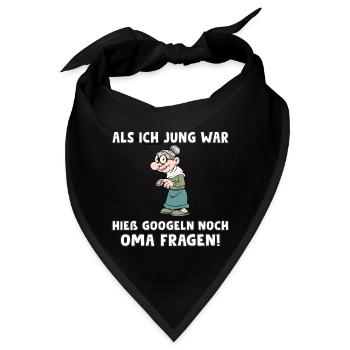 Oma fragen - Bandana - Schwarz - Vorne