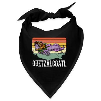 Quetzalcoatl Axolotl Mexiko Azteken Gottheit - Bandana - Schwarz - Vorne