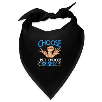 Steinpapierschere wählen, aber kluges Geschenk wählen - Bandana - Schwarz - Vorne