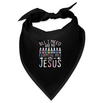 Christliches Geschenk EO Praktiker Alles, was ich brauche - Bandana - Schwarz - Vorne