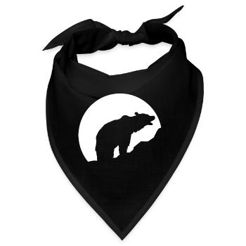 Mond - Bär - (2) - Bandana - Schwarz - Vorne