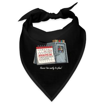Apokalypse Day - Plan B für den Notfall - Bandana - Schwarz - Vorne