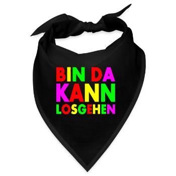 Bin da kann losgehen - Bandana - Schwarz - Vorne