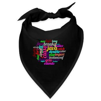 Java WordCloud - Bandana - Schwarz - Vorne
