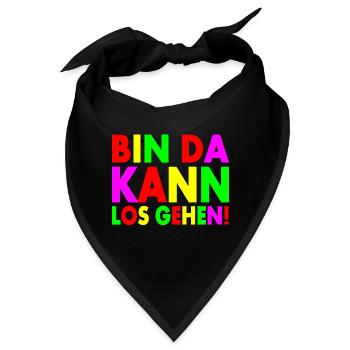 Bin da kann losgehen - Bandana - Schwarz - Vorne