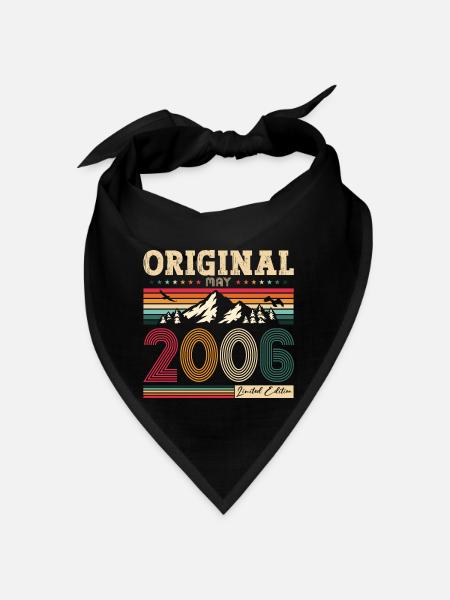 Original 2006 Jahrgang 2006 18. Geburtstag 2006 - Bandana - Schwarz