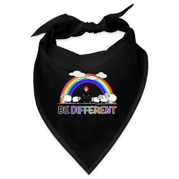 be different - sei anders - Bandana - Schwarz - Vorne