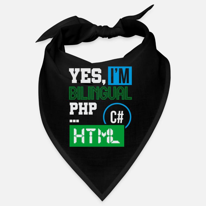 Computerprogrammierer Humor Ja, ich bin zweisprachig HTML Bandana